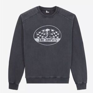 The Kooples Men’s Sweatshirt With Racing Skull Serigraphy In Grey. Size XS